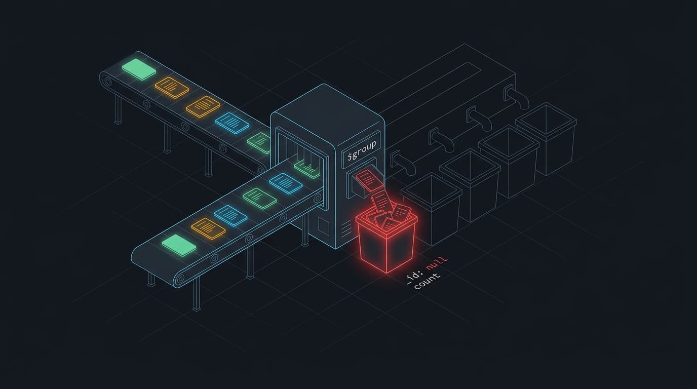 A conveyor feeding many different documents into a grouping machine that drops all of them into one red bin while the other bins stay empty